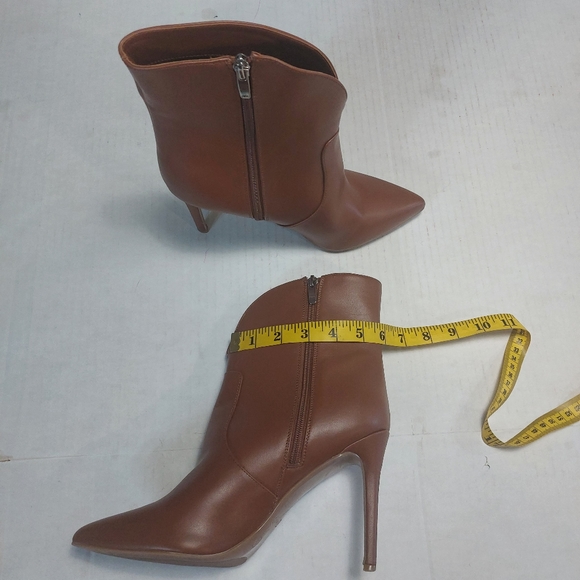 Nine West Brown Leather Slip-on Ankle Boots Size 10M - Picture 11 of 16